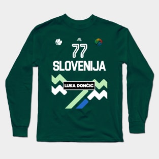 Luka Doncic Slovenia Jersey Fan Design Long Sleeve T-Shirt